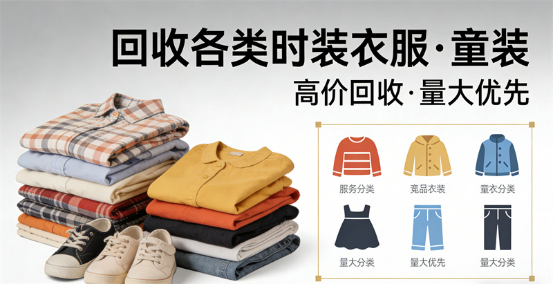  回收各类时装，童装 