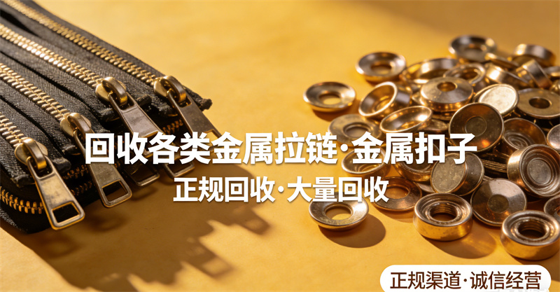  回收金属拉链，金属扣子 
